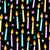 Rainbow Pastel Birthday Candles on Black Image