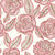 Lace Roses Boho Pink on Off White Image