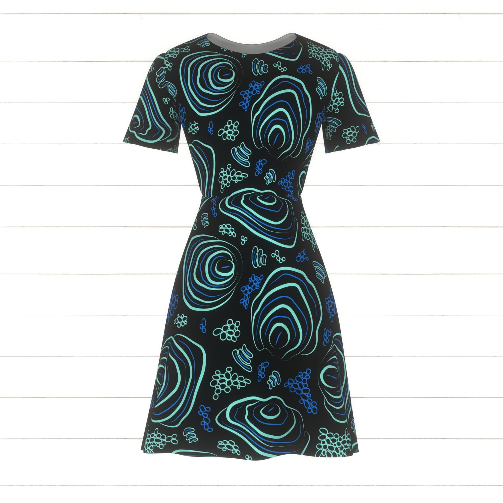 EMPEROR ANGELFISH NAUTICAL SEASIDE FISH BLACK BLUE. Special print for lake house decor or fishing lovers. This pattern represents the fun stripes and colors of the angelfish. Great for a underwater seaside touch, on the beach, or in the bathroom