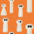 Happy Haunting - Cute Ghosts On Orange Image