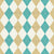 Argyle Pattern, White Blue Beige, White Stitching Image