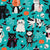 Halloween Costume Cats Teal Image