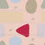 Colourful squares, triangles, circles, rectangles, stripes and ovals on a Pale Dogwood background. Image