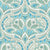 French Country Medallion Ogee Ocean Turquoise Modern Damask Moroccan Tile Image
