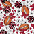 Footballs and Cheer Bows in Dark Red Black and White Image