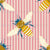 honey bees on vertical stripes Image