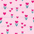 Valentine's Day Floral Hearts on Pink Image