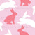 Bunnies pink and coral - hop into spring Image