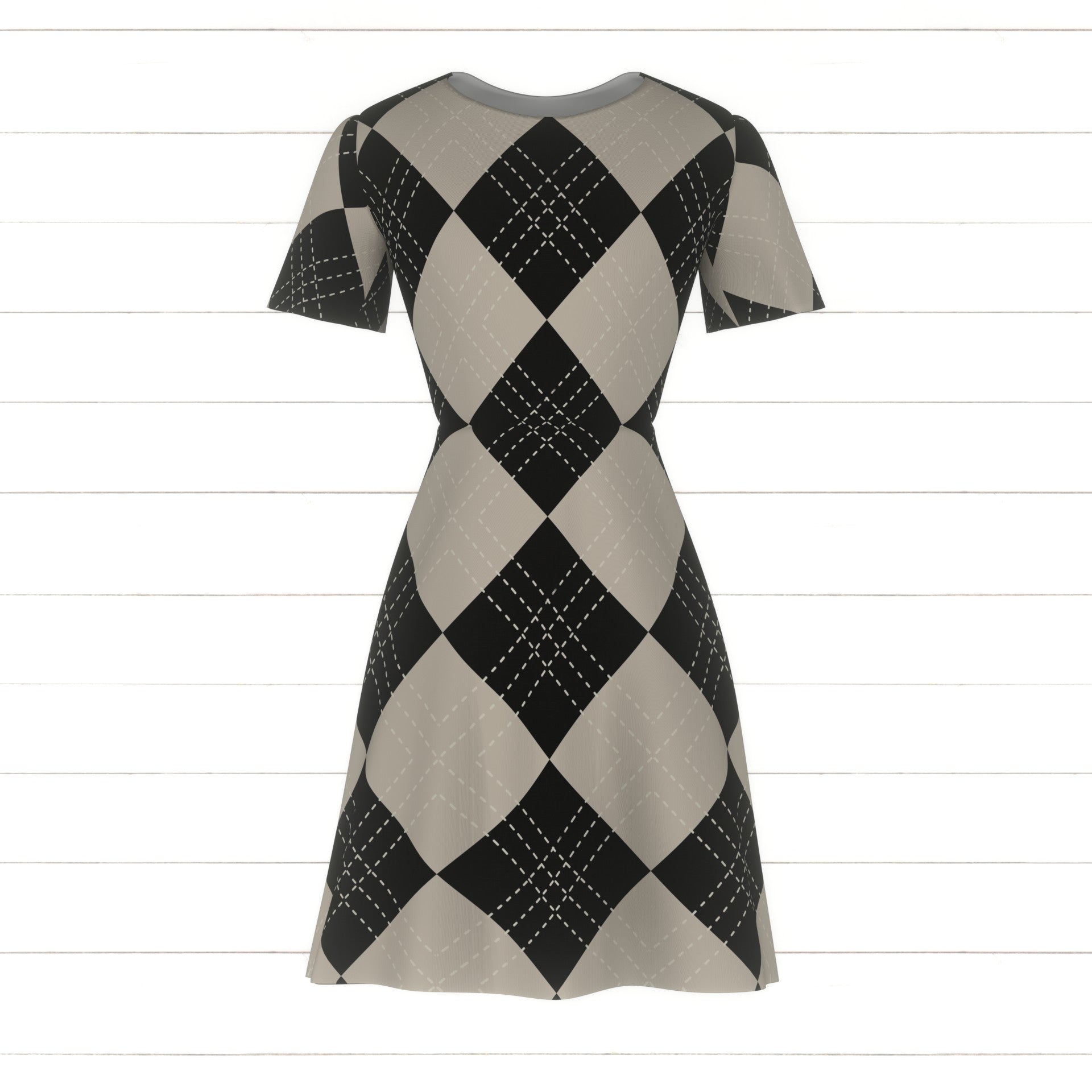 Argyle Plaid Black Tan Textured-Diamond Pattern Fabric, Raspberry 