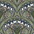 Lily of the Valley Art Nouveau Dark Blue Botanical Floral Wallpaper Image