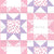 Floral Quilt Stars Pink, Purple And White Version 1 Image