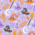 Whimsical Halloween Pastel Witch Hats & Broomsticks on Lilac Image