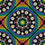 Maximalist Rainbow Daisy Dot The Difference Mandala Diamond Tile Image