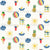 Funny colorful summer motif, icecream, ball, sun and pinapple from SUMMER TIME collection Image