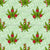 Cannabis Christmas Marijuana Leaves Candy Canes and Ornaments Green Image
