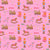 Vintage Christmas Toys on Pink Image