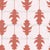 Ikat Oak Leaves Terracotta Red Soft White Stripes Botanical Japandi, Ikat Oak Leaves by Dawn K Designs Image