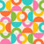 Retro Rainbow Colorful Bauhaus Arches and Beige Multicolored Preppy Image