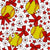 Softball Daisy Floral with Bows and Stars in Red Image