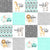Zoo/Safari/Mint - Wholecloth Cheater Quilt Image