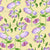 Watercolor Lavender Sweet Pea Flowers in Pastel Yellow Background Image