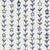 Indigo Blue Lantern Garland Stripe | Navy Stars & Botanical Vines on Cream Ivory | Storybook Critters Collection by Brayberry Design [Small Scale] Image