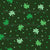 Shamrocks and Sprinkles St Patrick's Day Spring Non Directional Scatter Clovers on Dark Green Image