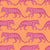 Pink tigers on orange Image