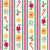 Preppy Christmas Stripe in Pink & Green with Holiday Icons Image