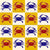 Maryland Blue Crab Checkerboard in Yellow White Red and Navy, Maryland Nautical by Cassy's Color Creations Image