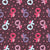 Breast Cancer Awareness Female Gender Symbols with Pink Ribbons on Maroon Image