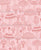Pretty Mushroom Outlines Light Pink- Mouse Mowing Moss Collection Image