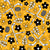 Team Spirit Hockey Floral Yellow Gold and Black Image