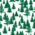 Pine Tree Forest Emerald Green on White Image