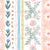 Watercolor, vintage wallpaper, tulips, floral, stripe, daisies, pink, blue, white, pastel, green, girls, women, kids Image