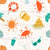 Small Sandy Beach with Crabs Buckets Sand and Shovels, Beachy Bright Summer by T Anne J Designs Image