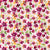 Annette Watercolor Floral on White-Pink, Fuchsia, Magenta, yellow, green Image