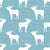Moose Silhouettes on Boho Blue Crosshatch Image