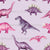 Pink and Purple Watercolor Dinosaurs Image