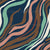 Modern Mid-Century Abstract Wavy Zebra Stripes on Deep Navy Image