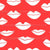Kisses for Valentines Day in Red and White Image