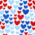 Patriotic Party Time Hearts in Red White and Blue Image