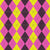 Argyle Pattern, Pink Yellow Purple, Black Stitching Image
