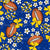 Footballs and Cheer Bows in Blue and Yellow Image