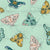 Sunburst Moths on Mint Blue Image