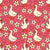 Spring Ducks Hearts and Daisy Flowers in Cherry Pink Image