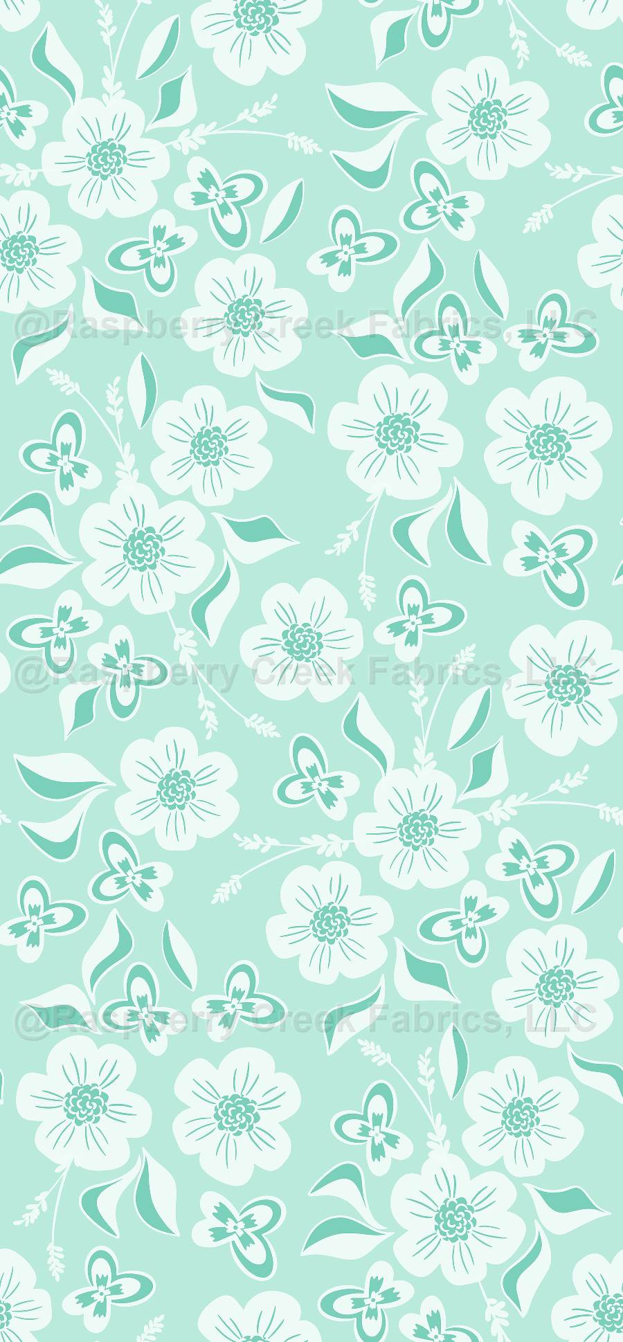 Hoppy Easter Tonal Floral Mint