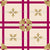 Double cross windowpane diamond flower and foulard checks – diamond casino collection – burgundy red gold beige – big fabric projects, cheater quilts, eyecatcher, high contrast, dining room, kitchen, bathroom Image