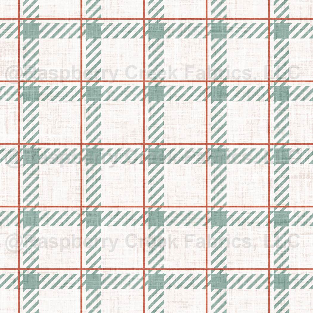 Dear Santa Plaid Teal