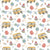 School Bus and School Supplies in White, Apple Season by JuneyB Design Image